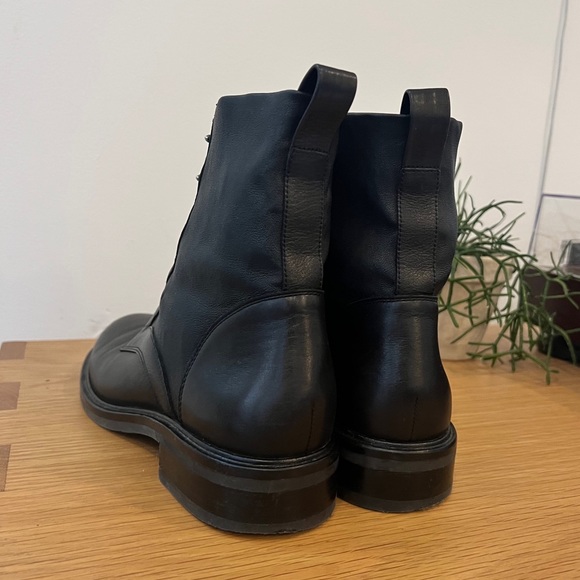 Rag & Bone Slayton Lace Up Black Leather Combat Boots - Picture 10 of 12